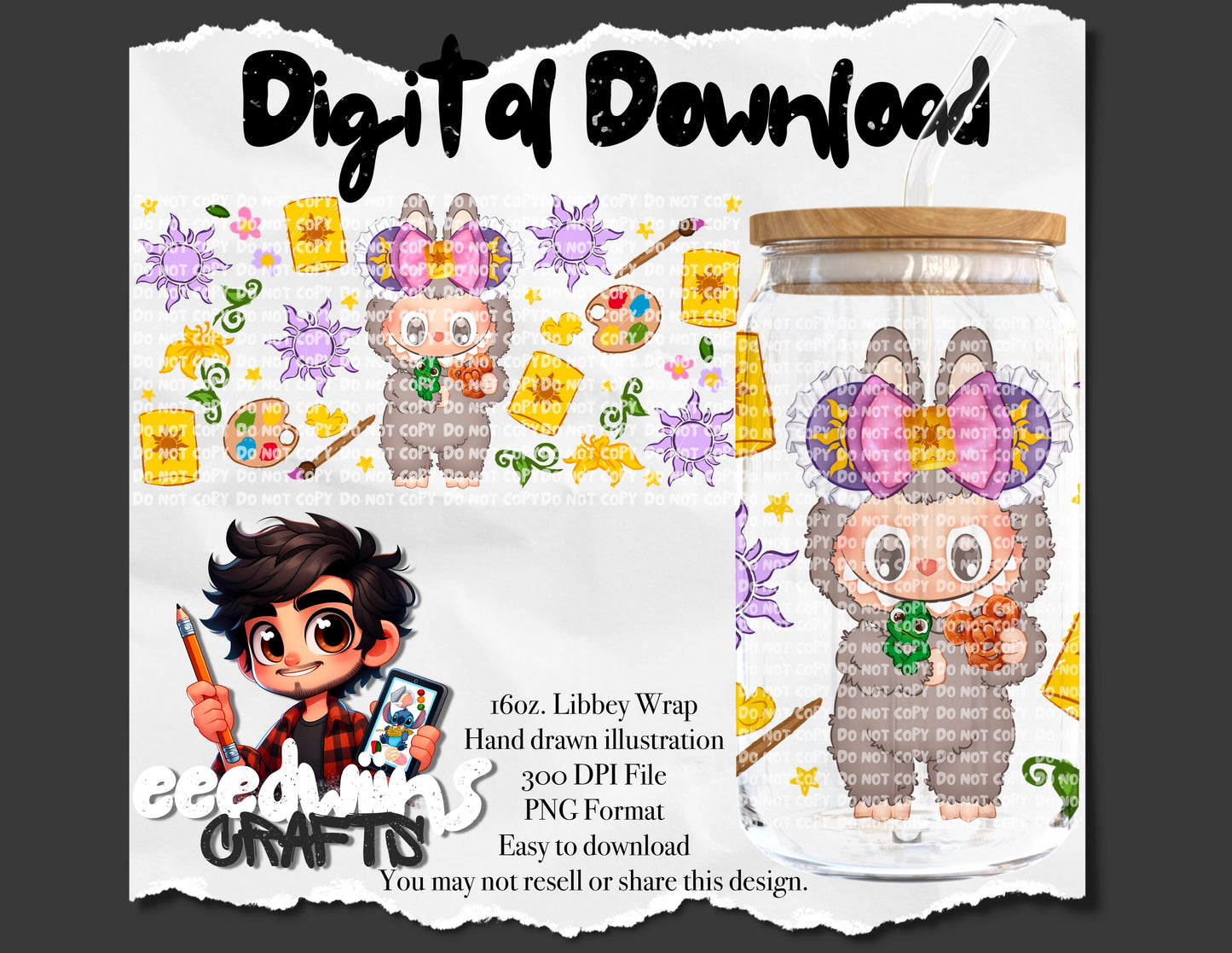 16OZ DIGITAL DESIGN - MAGICAL BUBU 4