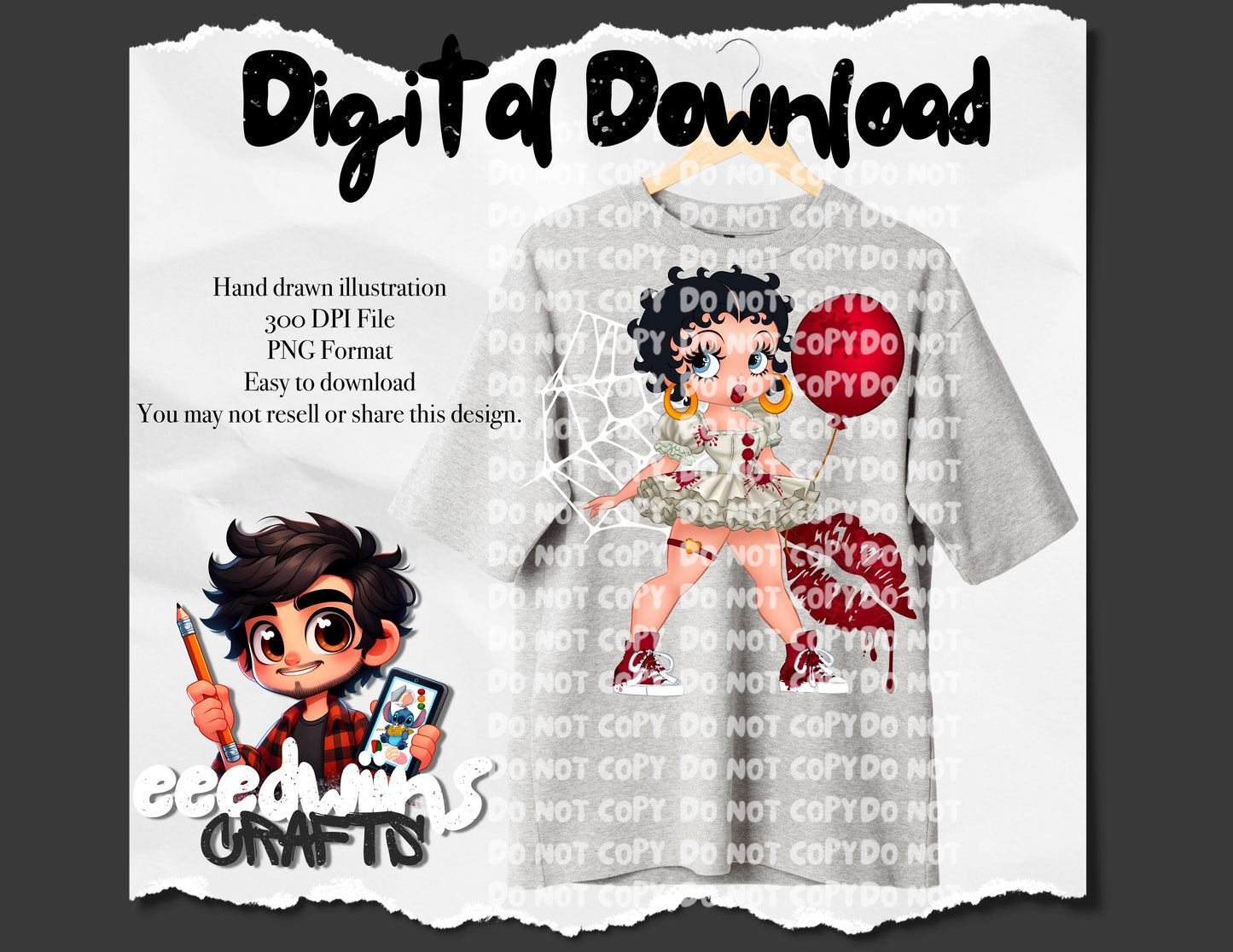 PENNY BETTY PNG DESIGN. DIGITAL DOWNLOAD