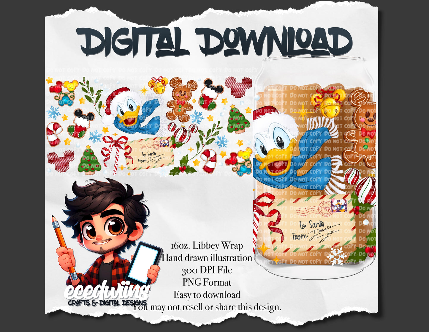 16OZ DIGITAL DESIGN - SANTA LETTER 6