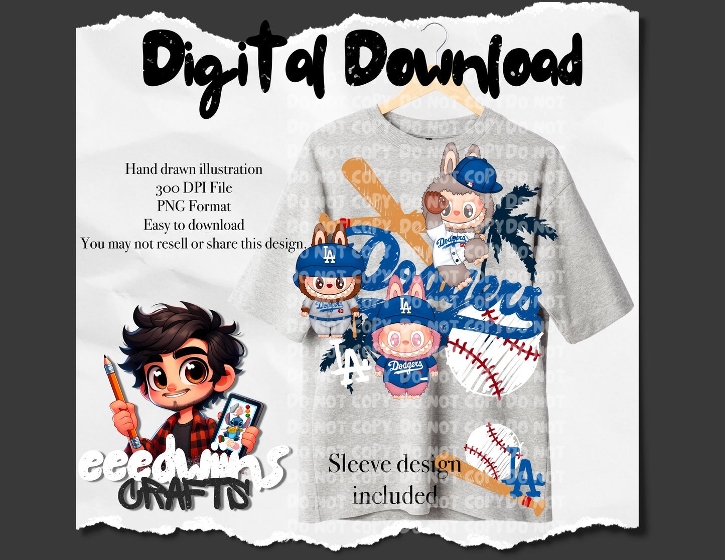 BASEBALL BUBU PNG DESIGN. DIGITAL DOWNLOAD