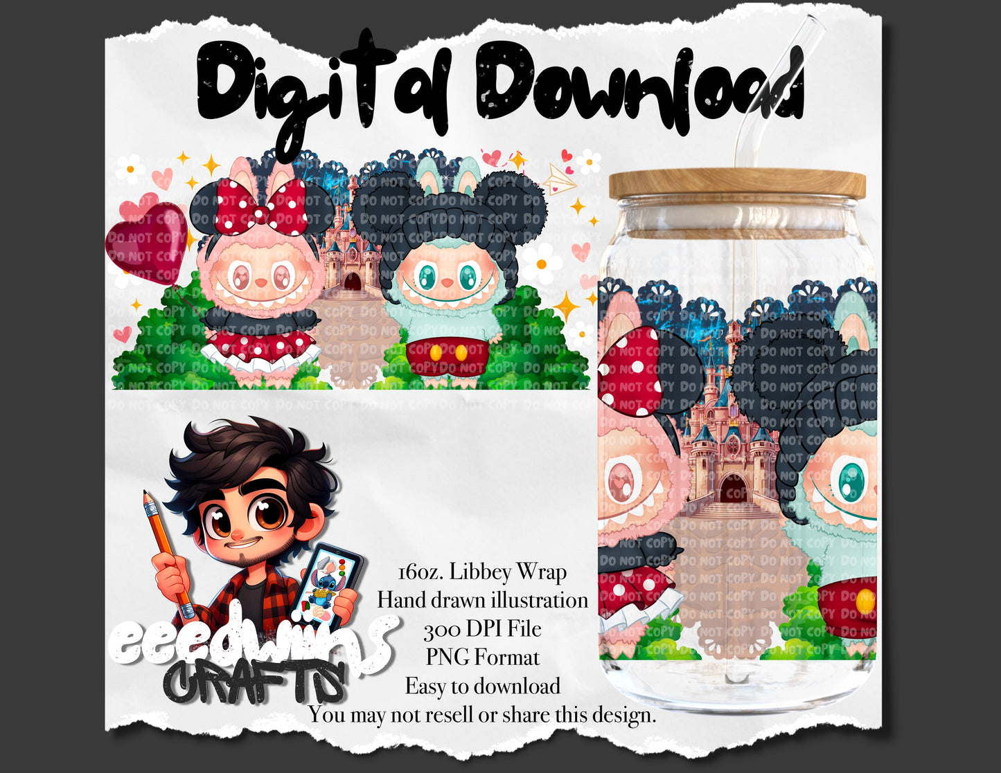 16OZ DIGITAL DESIGN - BUBU