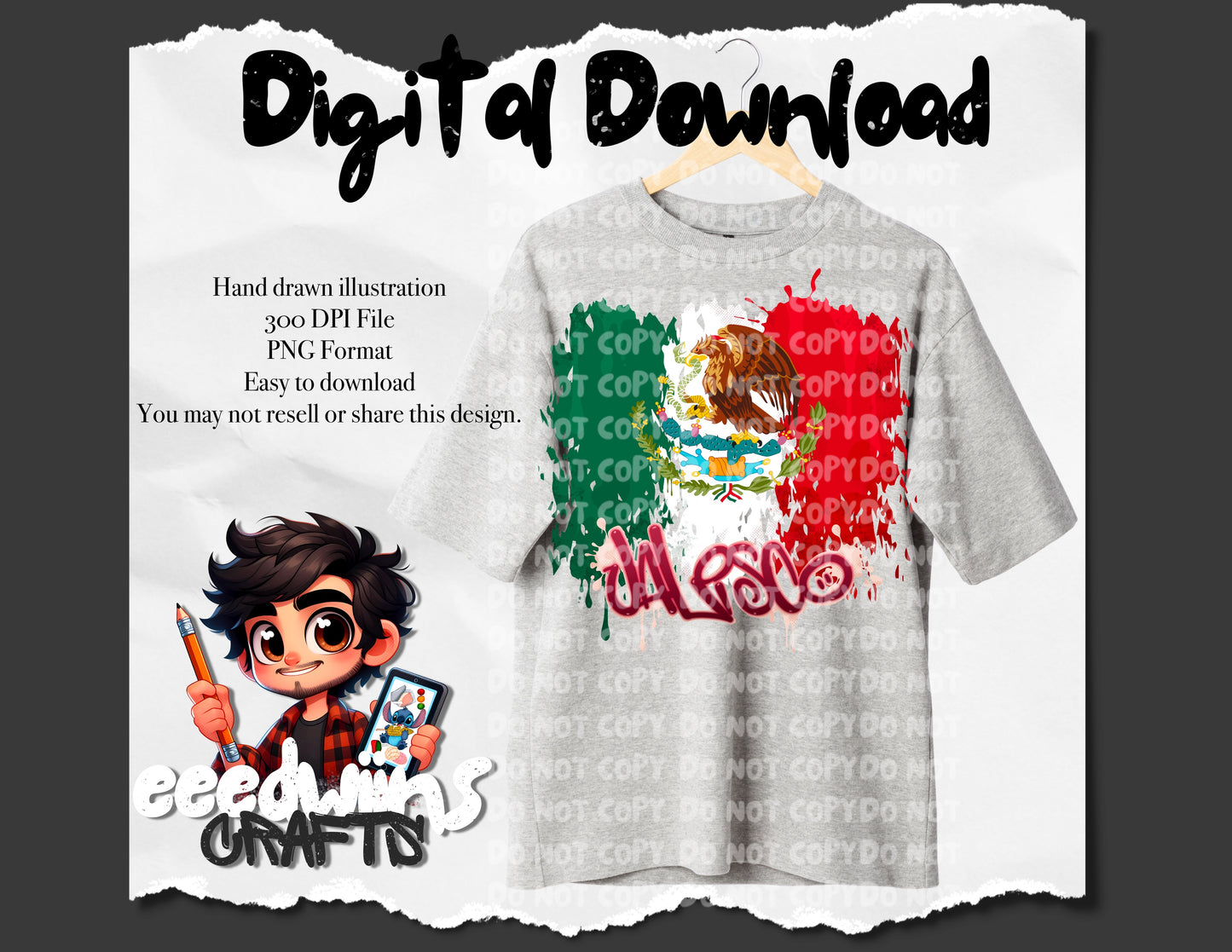 JALISCO PNG DESIGN. DIGITAL DOWNLOAD