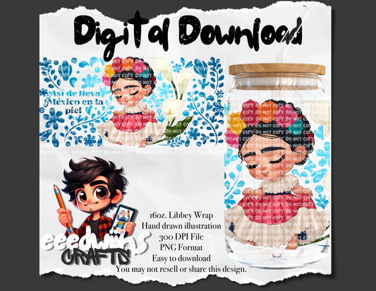 16OZ DIGITAL DESIGN - ASI SE LLEVA MEXICO