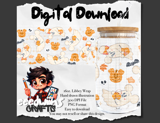 16OZ DIGITAL DESIGN - GHOSTY