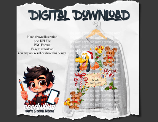 SANTA NOTE 6 PNG. DIGITAL DOWNLOAD