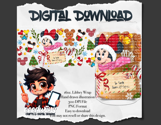 16OZ DIGITAL DESIGN - SANTA LETTER 3