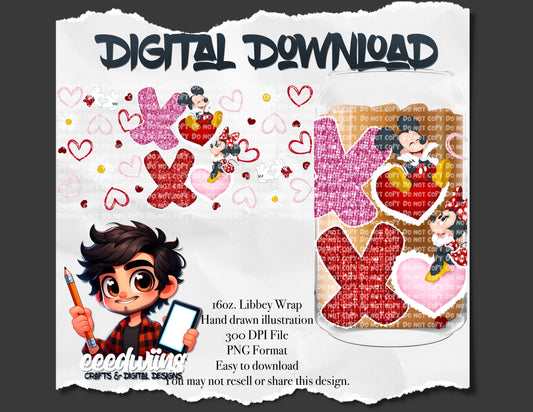 16OZ DIGITAL DESIGN - XOXO 2