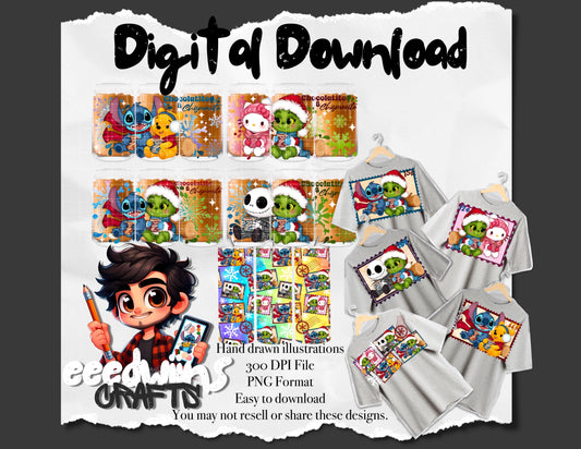 16OZ DIGITAL DESIGN - CHOCOLATITO Y CHISMECITO FULL BUNDLE