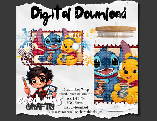 16OZ DIGITAL DESIGN - CHOCOLATITO STAMP WRAP