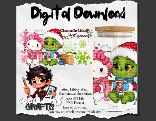 16OZ DIGITAL DESIGN - CHOCOLATITO Y CHISMECITO WRAP