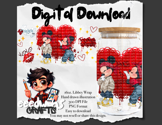 16OZ DIGITAL DESIGN - VALENTINES NITE