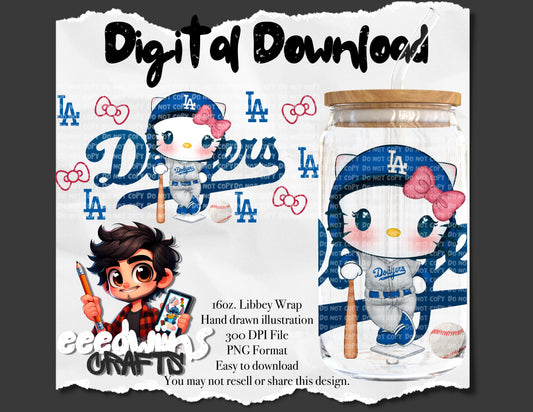 16OZ DIGITAL DESIGN - BASEBALL LIBBEY WRAP