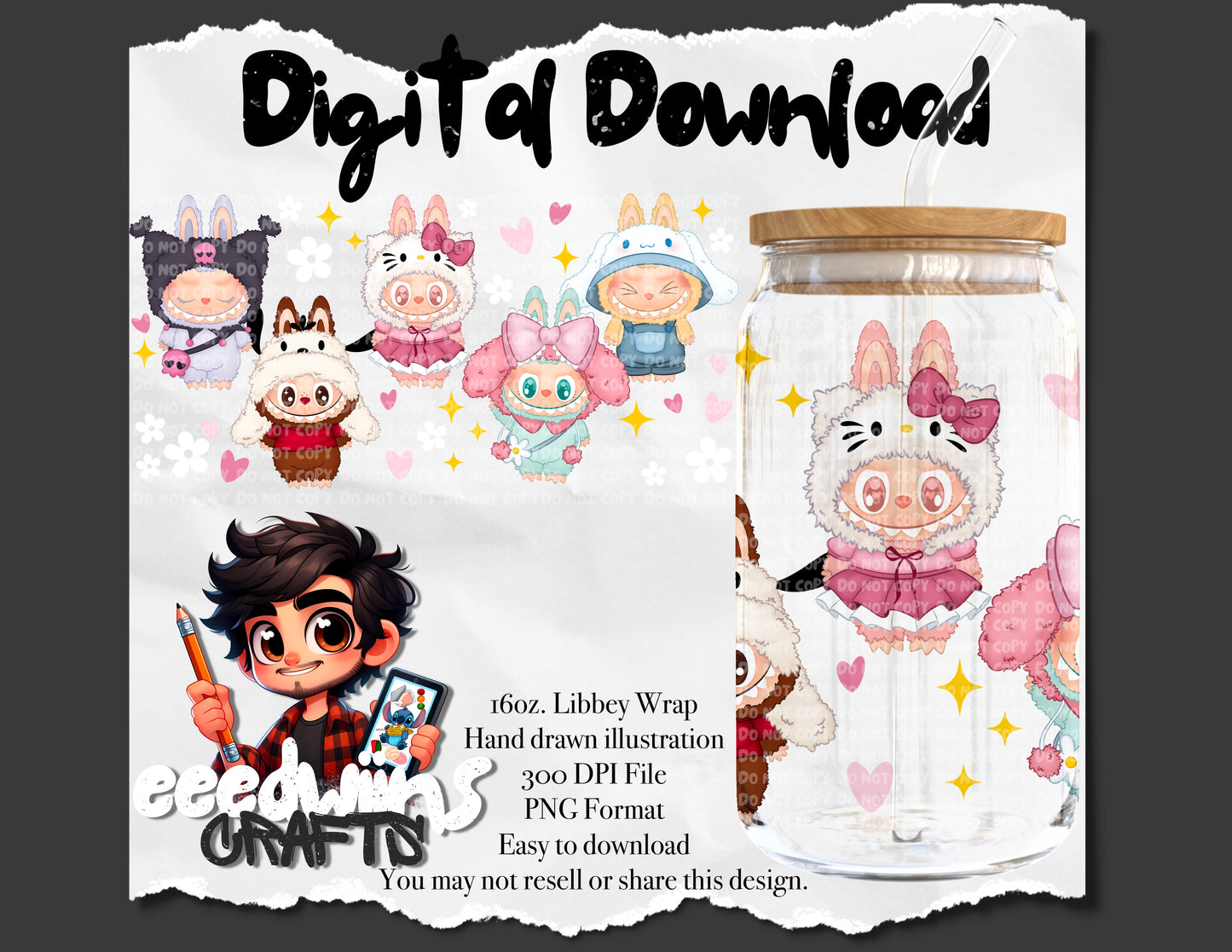 16OZ DIGITAL DESIGN - BUBU 5