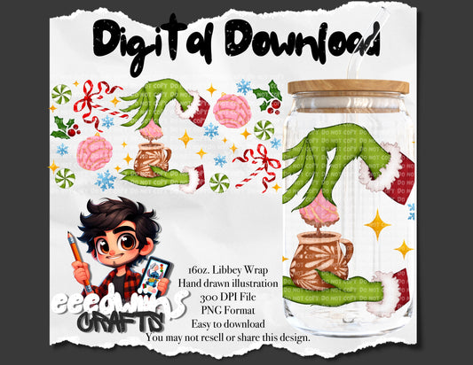 16OZ DIGITAL DESIGN - CAFECITO AND CONCHA LIBBEY WRAP