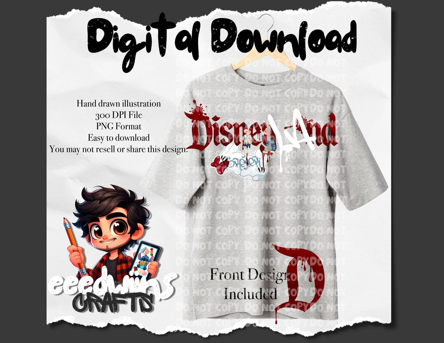 RED D PNG DESIGN. DIGITAL DOWNLOAD