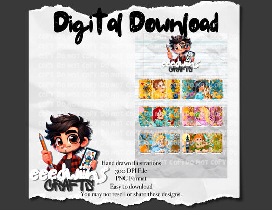 BUNDLE DIGITAL DESIGN - PRINCESSES BUNDLE 2 - LIBBEY DESIGNS ONLY