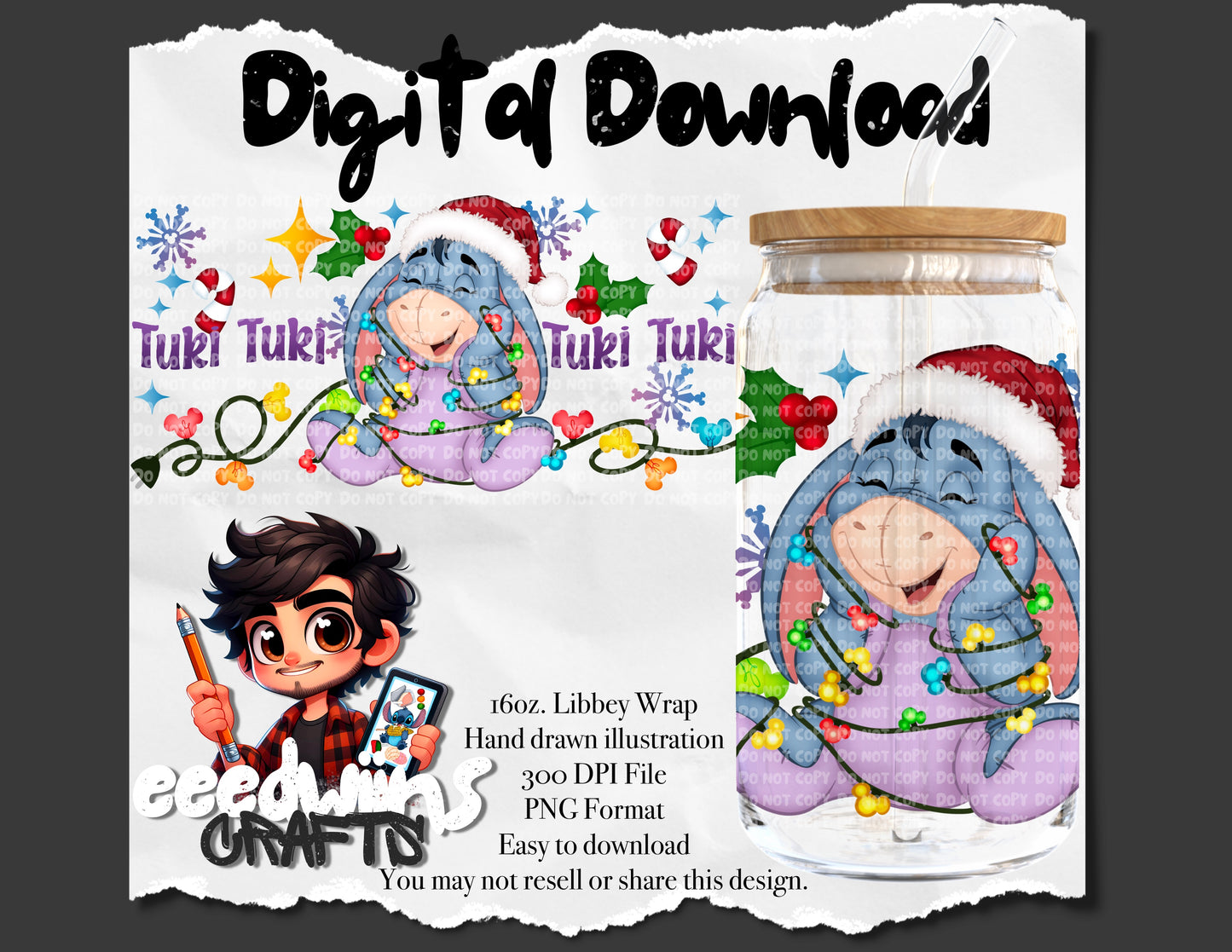 16OZ DIGITAL DESIGN - TUKI TUKI DESIGN.